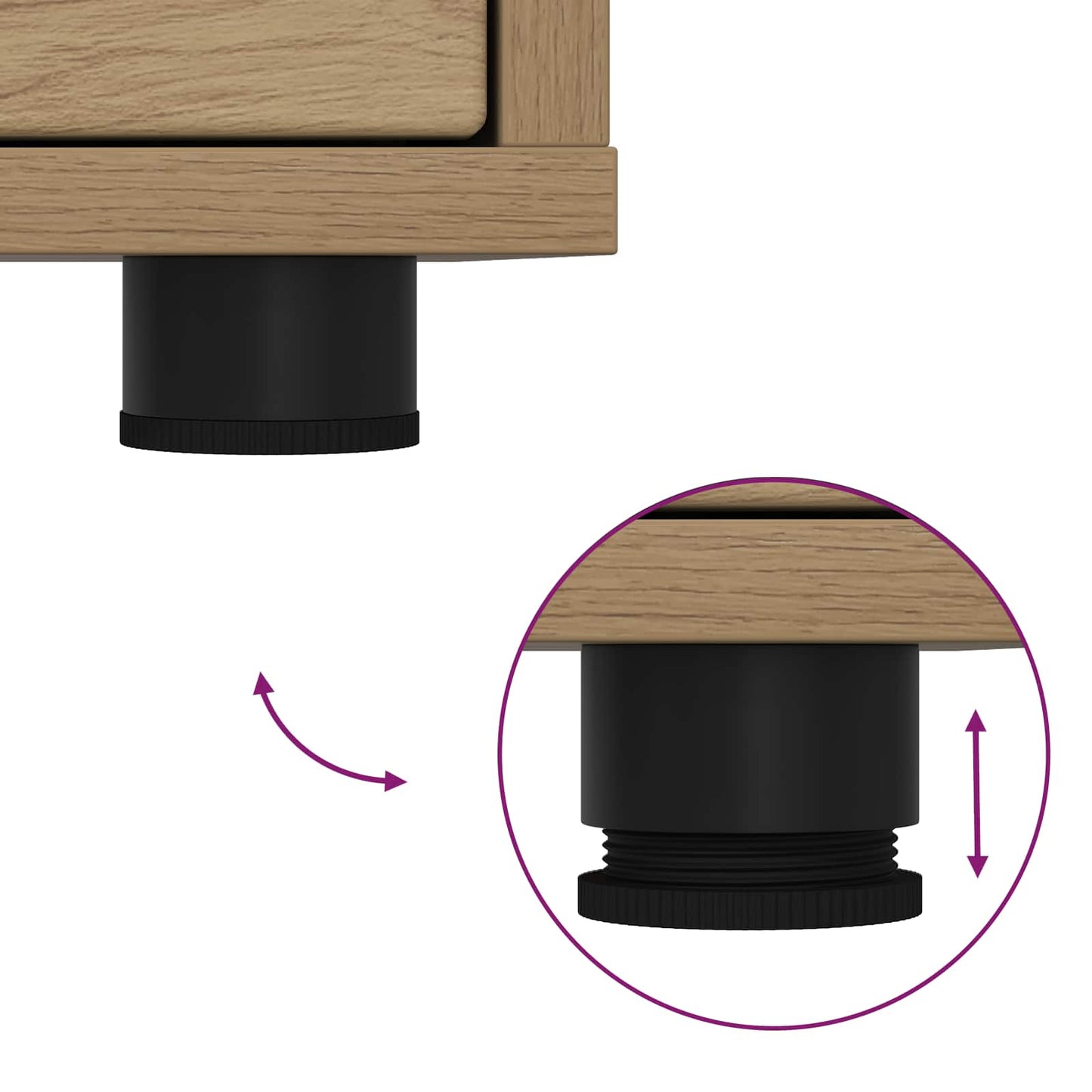 vidaXL Bedside Tables 2 pcs Artisan Oak 30.5 x 30 x 43 cm