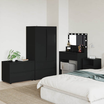 vidaXL Storage Cabinet 80 x 48 x 57 cm Engineered Wood Black