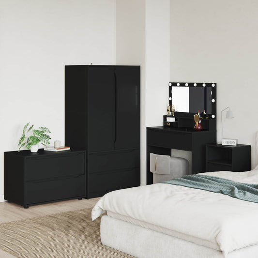 vidaXL Storage Cabinet 80 x 48 x 57 cm Engineered Wood Black