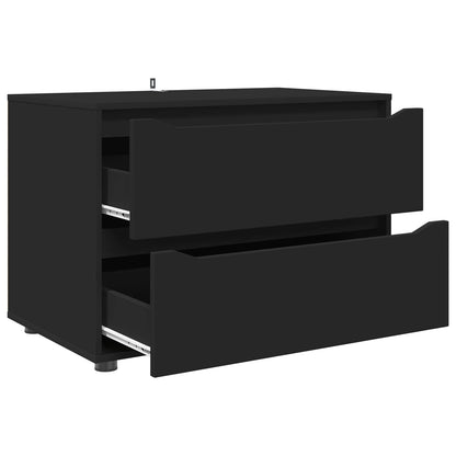 vidaXL Storage Cabinet 80 x 48 x 57 cm Engineered Wood Black