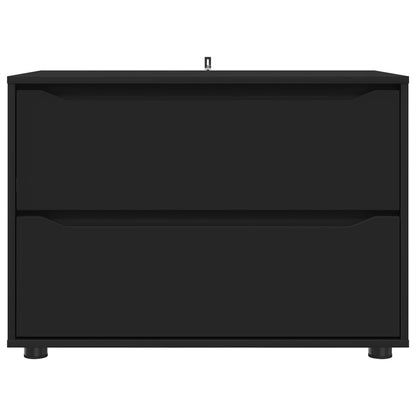 vidaXL Storage Cabinet 80 x 48 x 57 cm Engineered Wood Black