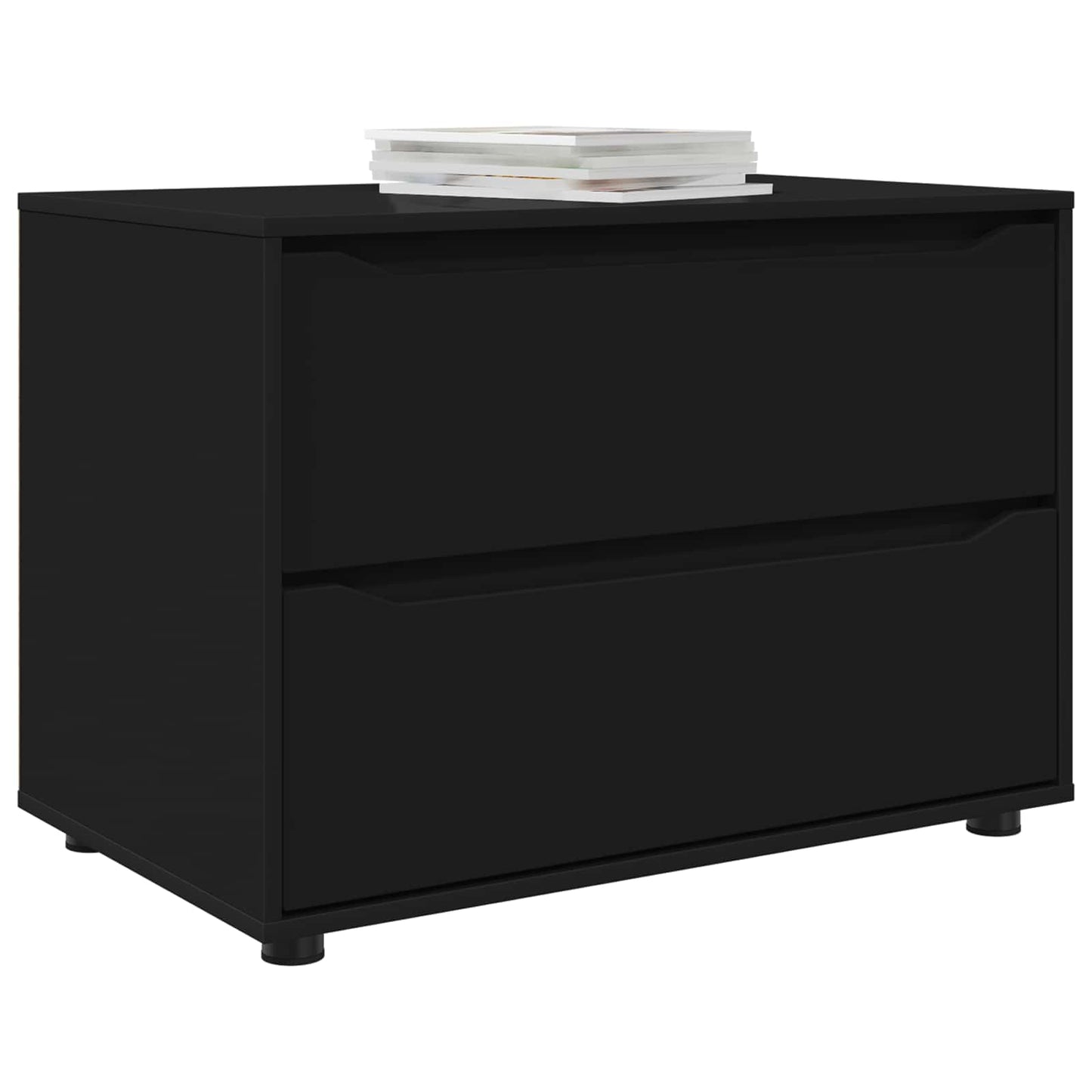 vidaXL Storage Cabinet 80 x 48 x 57 cm Engineered Wood Black