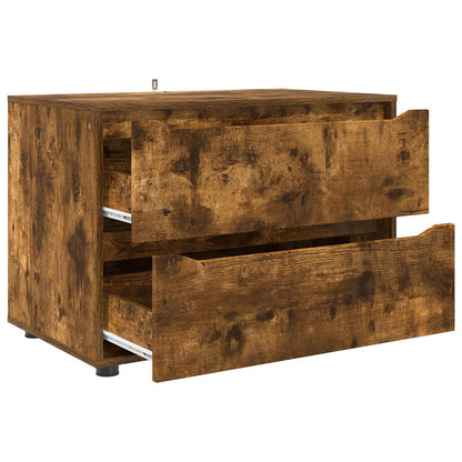 vidaXL Storage Cabinet Smoked Oak 80 x 48 x 57 cm Engineered Wood