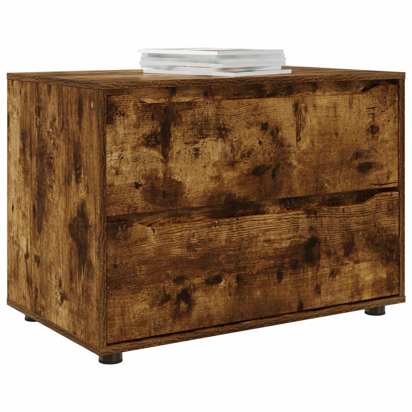 vidaXL Storage Cabinet Smoked Oak 80 x 48 x 57 cm Engineered Wood