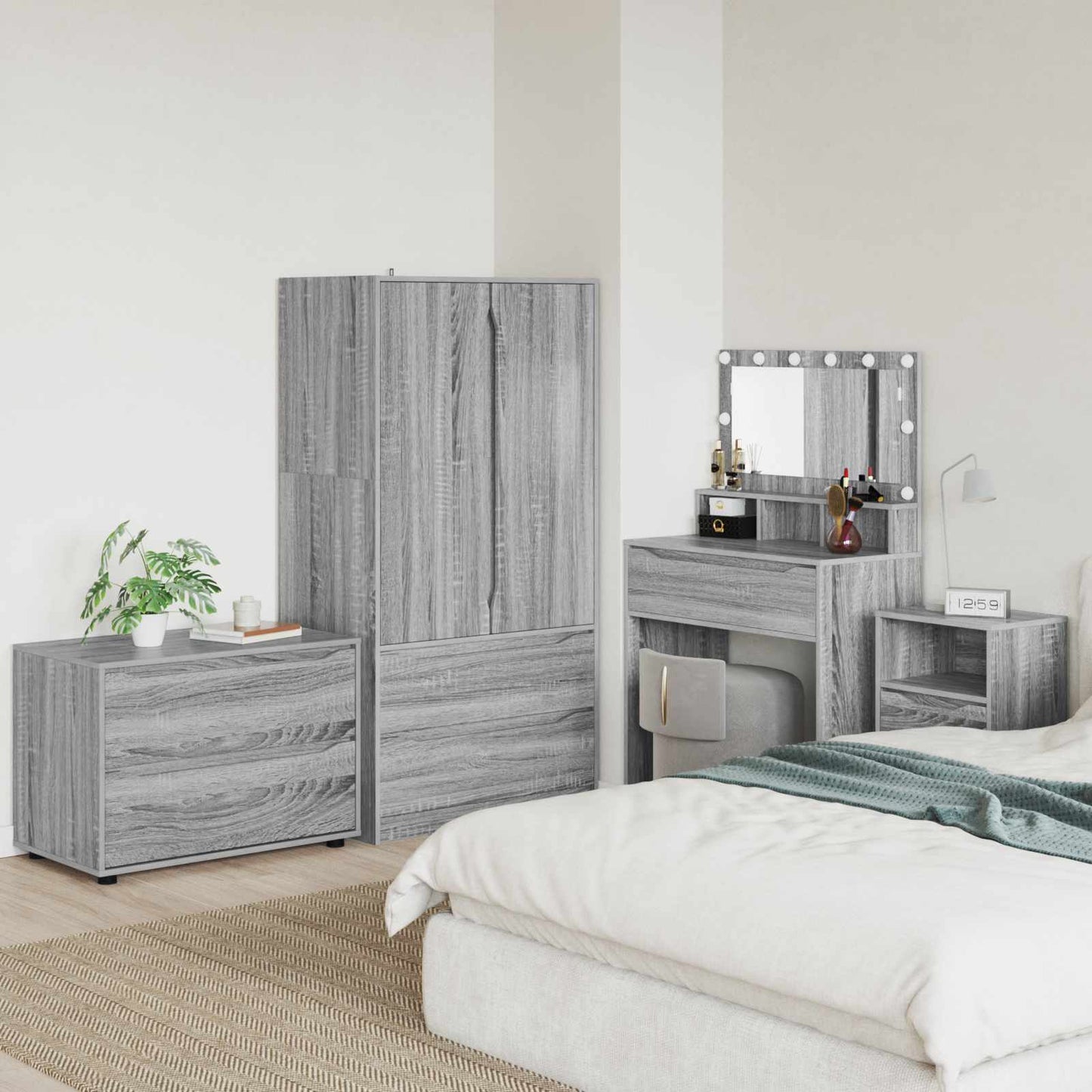 vidaXL Storage Cabinet Grey Sonoma 80 x 48 x 57 cm Engineered Wood
