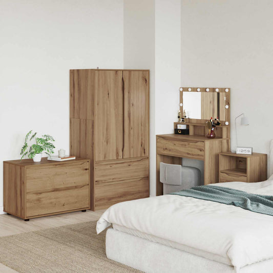 vidaXL Storage Cabinet 80 x 48 x 57 cm Engineered Wood Artisan Oak