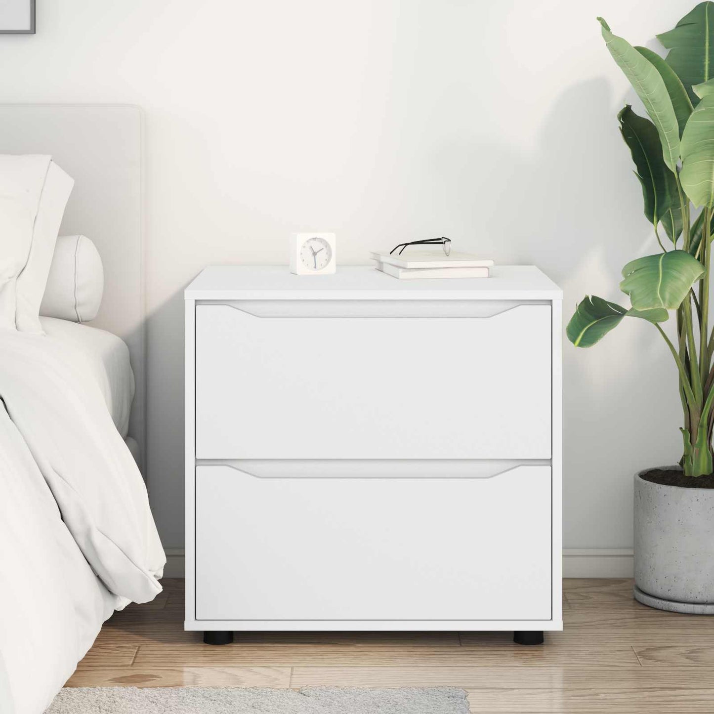 vidaXL Storage Cabinet 60 x 48 x 57 cm Engineered Wood White