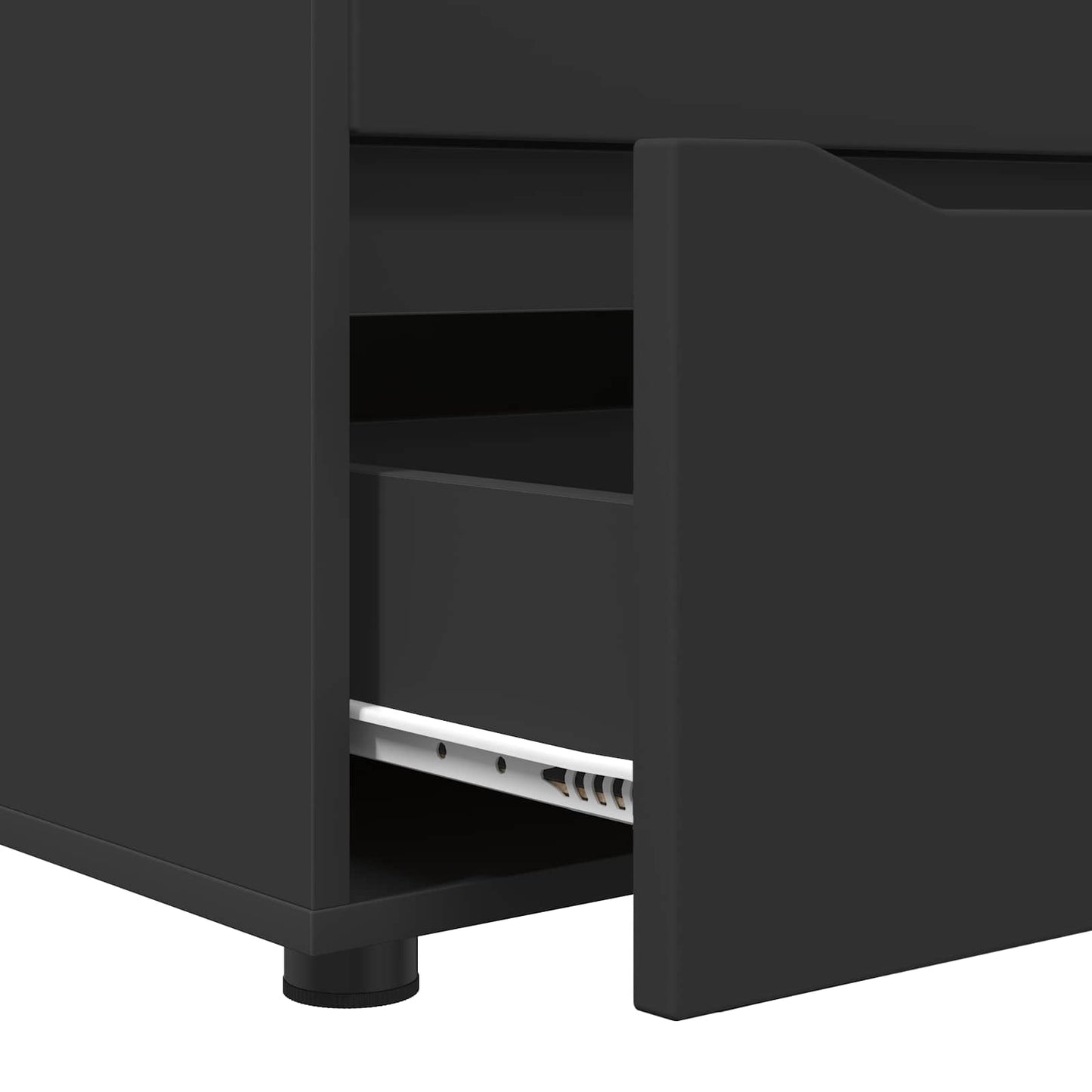 vidaXL Storage Cabinet 60 x 48 x 57 cm Engineered Wood Black