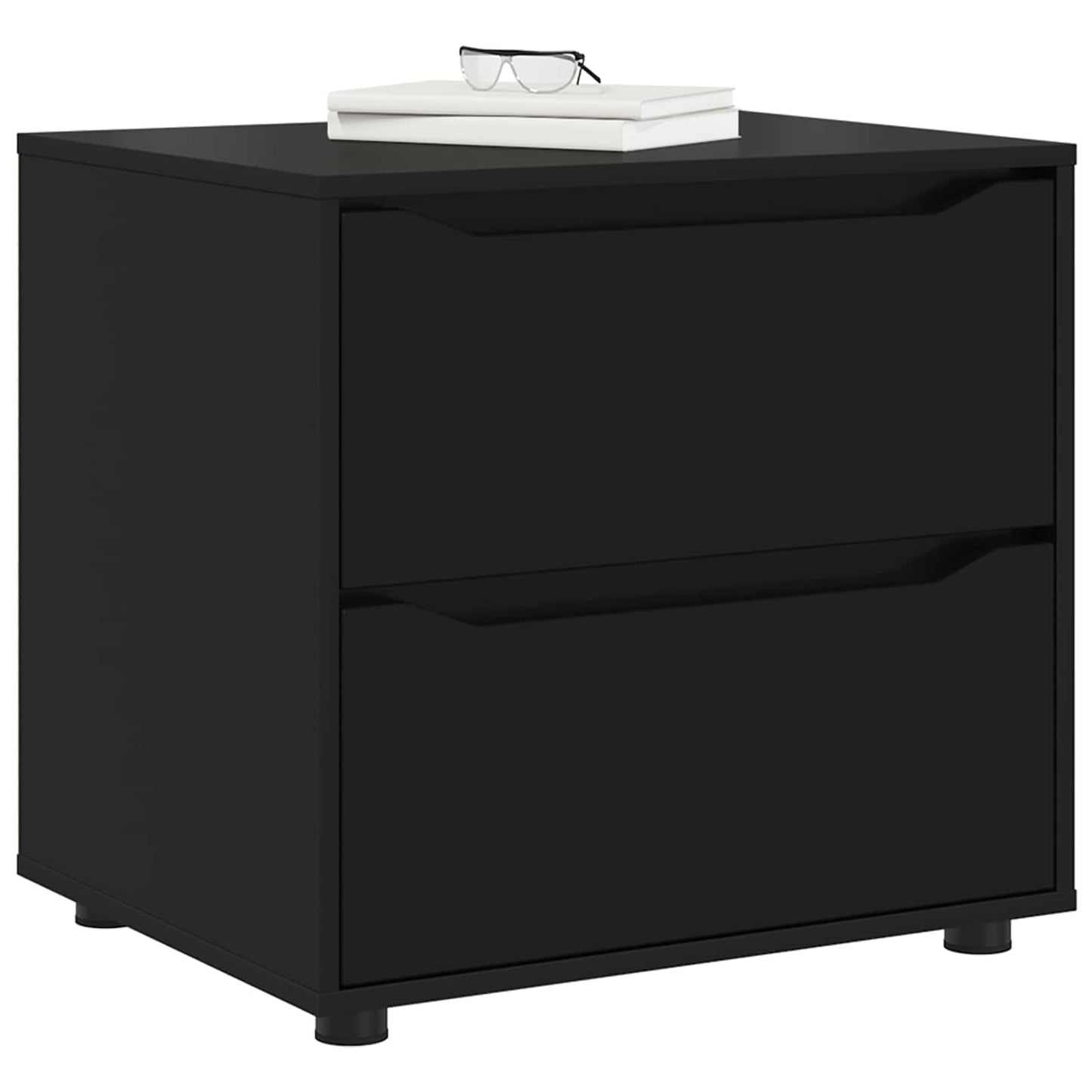 vidaXL Storage Cabinet 60 x 48 x 57 cm Engineered Wood Black
