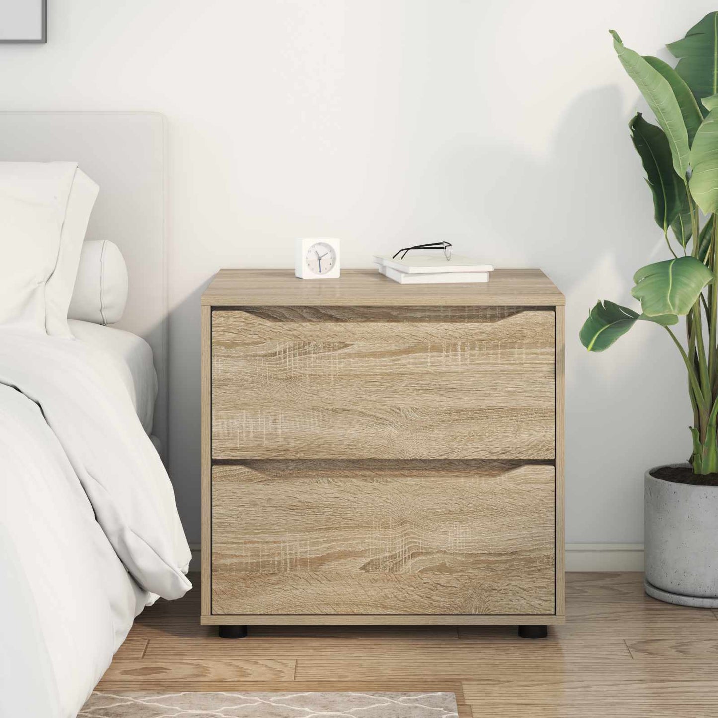 vidaXL Storage Cabinet 60 x 48 x 57 cm Engineered Wood Sonoma Oak