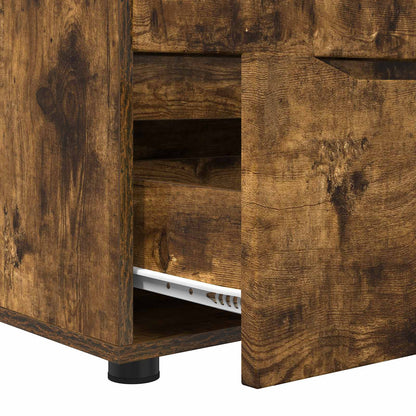 vidaXL Storage Cabinet 60 x 48 x 57 cm Engineered Wood Smoked Oak