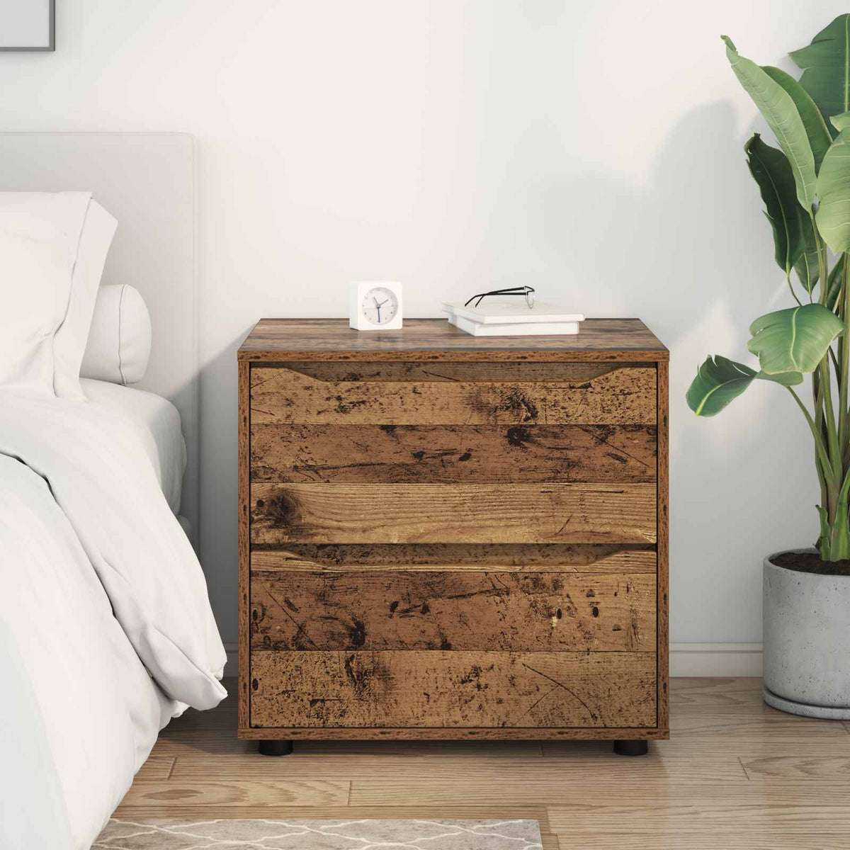 vidaXL Storage Cabinet 60 x 48 x 57 cm Engineered Wood Old Wood