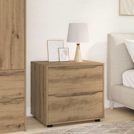 vidaXL Storage Cabinet 60 x 48 x 57 cm Engineered Wood Artisan Oak