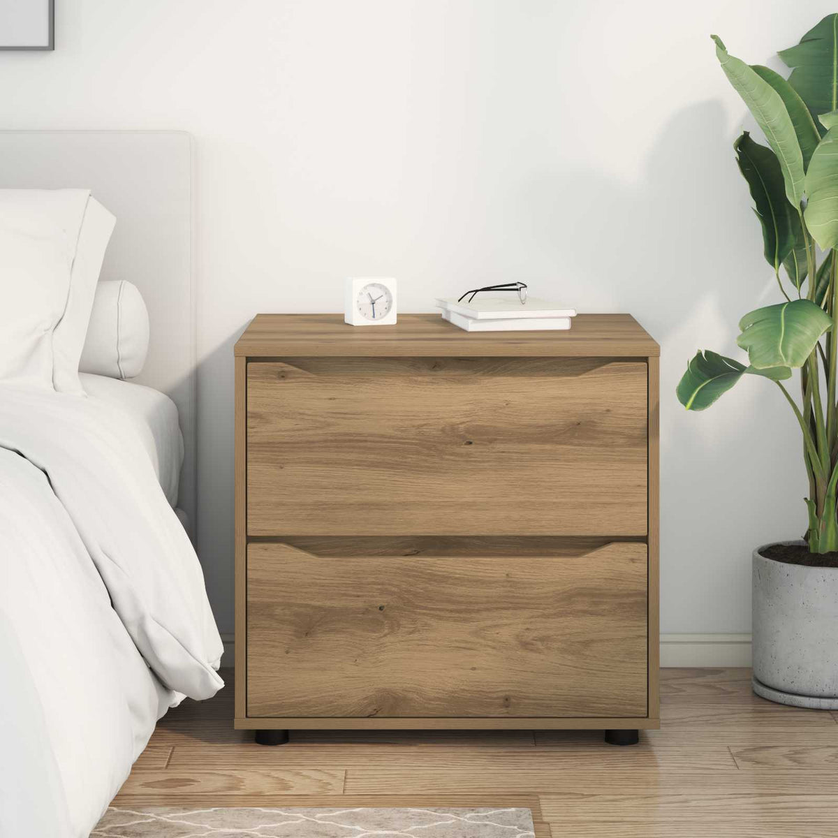 vidaXL Storage Cabinet 60 x 48 x 57 cm Engineered Wood Artisan Oak