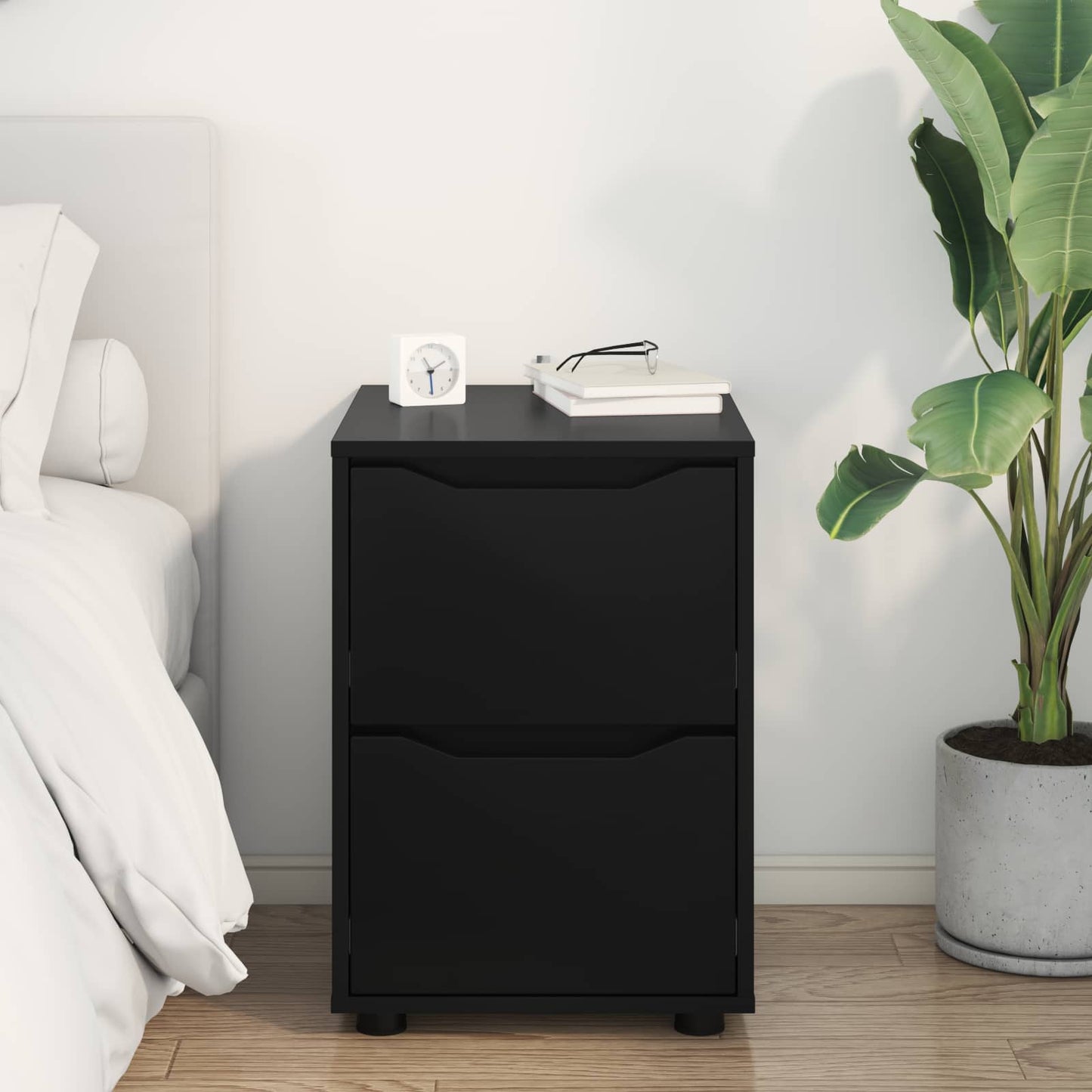 vidaXL Storage Cabinet Black 40 x 48 x 57 cm Engineered Wood