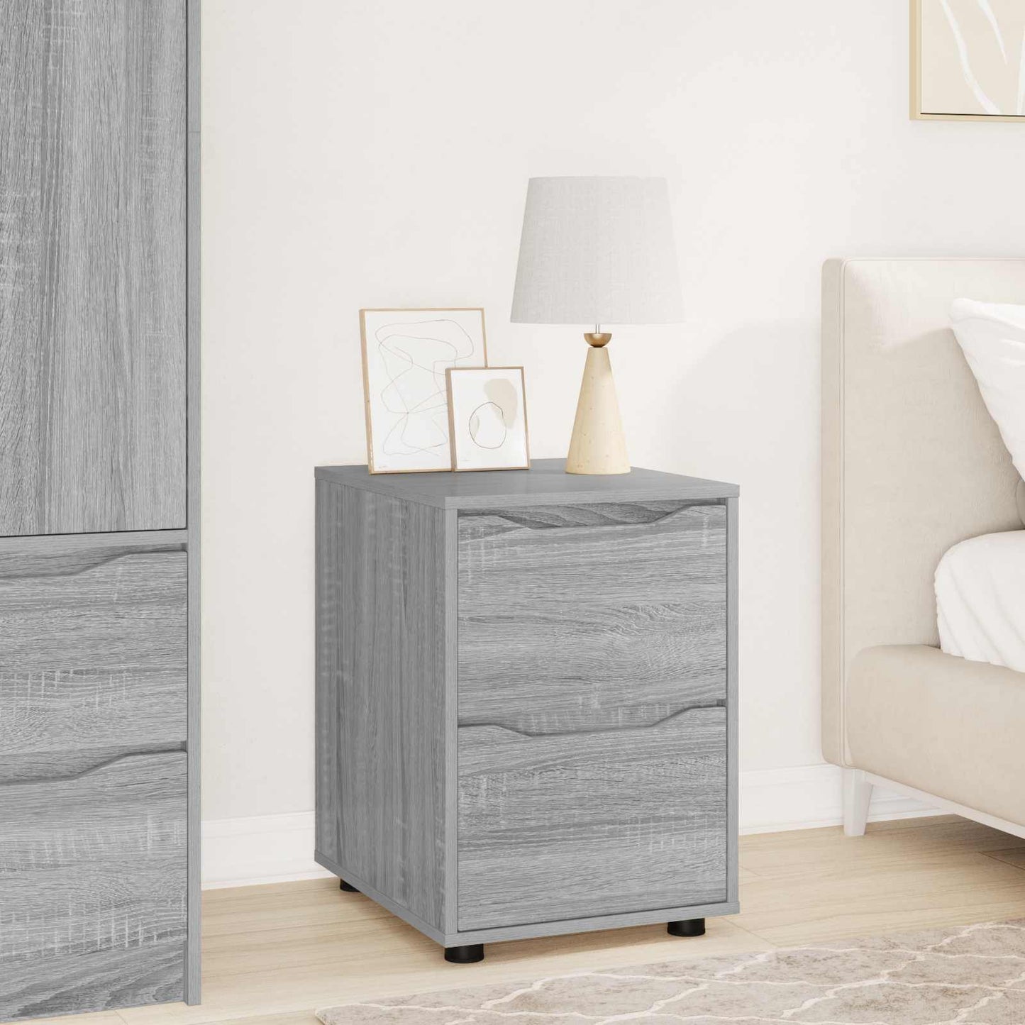 vidaXL Storage Cabinet Grey Sonoma 40 x 48 x 57 cm Engineered Wood