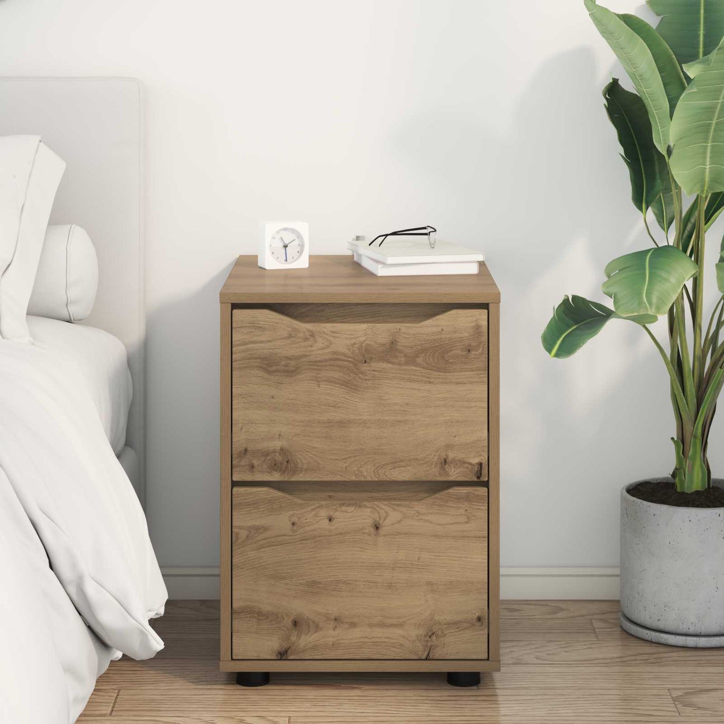 vidaXL Storage Cabinet 40 x 48 x 57 cm Engineered Wood Artisan Oak