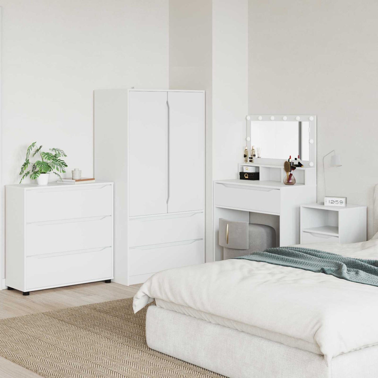 vidaXL Storage Cabinet White 80 x 31 x 81 cm Engineered Wood
