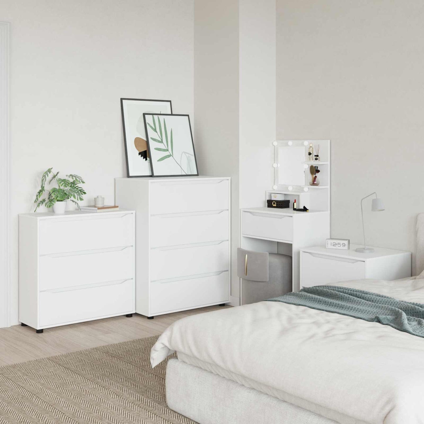 vidaXL Storage Cabinet White 80 x 31 x 81 cm Engineered Wood