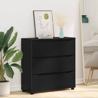 vidaXL Storage Cabinet Black 80 x 31 x 81 cm Engineered Wood