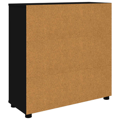 vidaXL Storage Cabinet Black 80 x 31 x 81 cm Engineered Wood