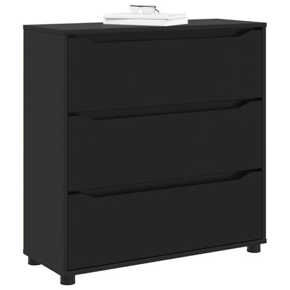 vidaXL Storage Cabinet Black 80 x 31 x 81 cm Engineered Wood