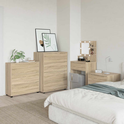 vidaXL Storage Cabinet Sonoma Oak 80 x 31 x 81 cm Engineered Wood