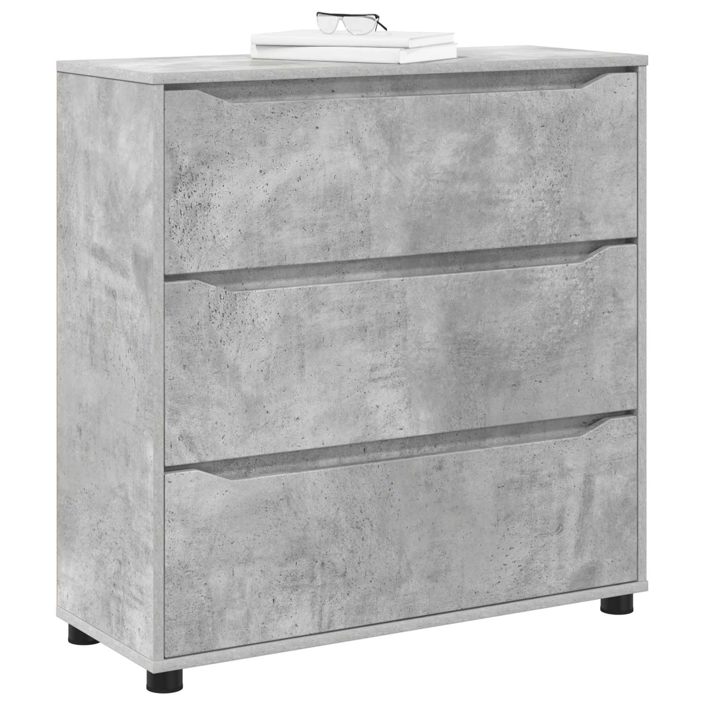 vidaXL Storage Cabinet Concrete Grey 80 x 31 x 81 cm Engineered Wood