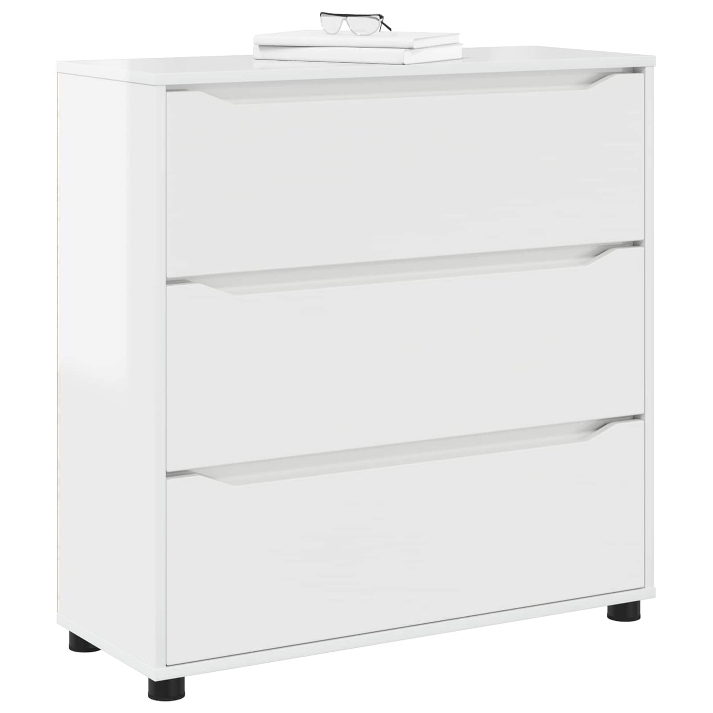 vidaXL Storage Cabinet High Gloss White 80 x 31 x 81 cm
