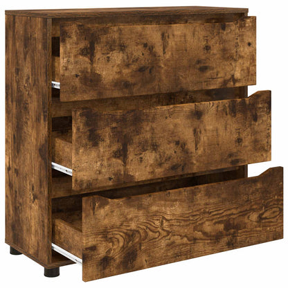 vidaXL Storage Cabinet Smoked Oak 80 x 31 x 81 cm Engineered Wood
