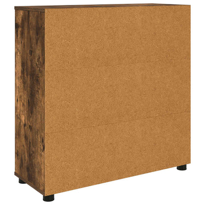 vidaXL Storage Cabinet Smoked Oak 80 x 31 x 81 cm Engineered Wood