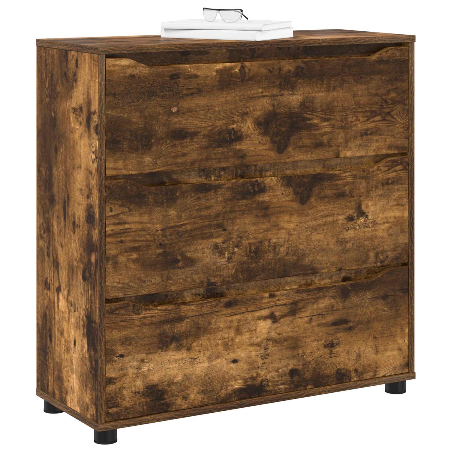 vidaXL Storage Cabinet Smoked Oak 80 x 31 x 81 cm Engineered Wood