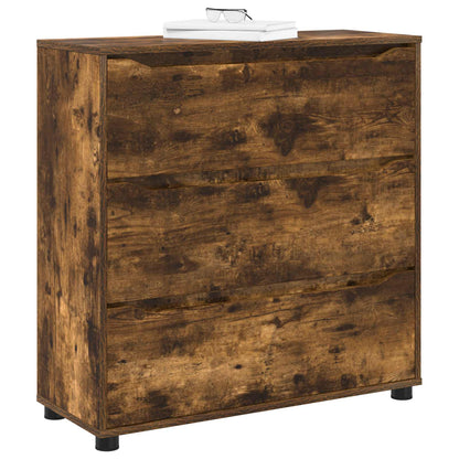 vidaXL Storage Cabinet Smoked Oak 80 x 31 x 81 cm Engineered Wood