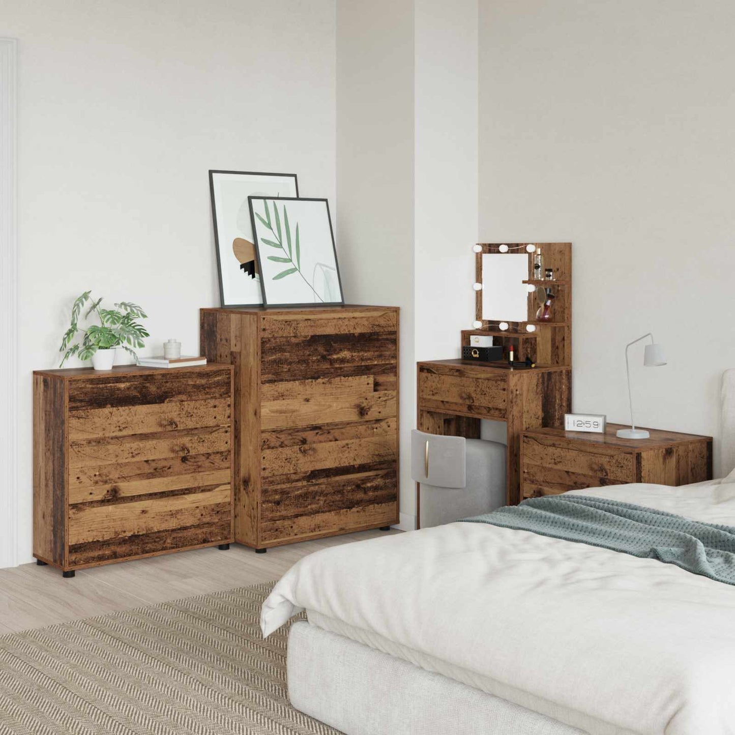 vidaXL Storage Cabinet Old Wood 80 x 31 x 81 cm Engineered Wood