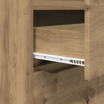 vidaXL Storage Cabinet 80 x 31 x 81 cm Engineered Wood Artisan Oak