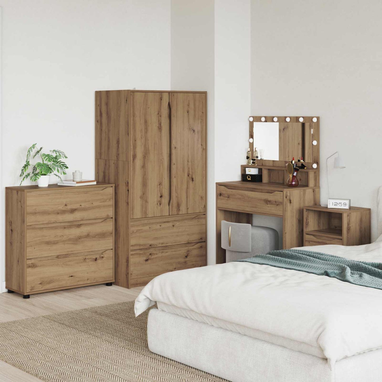 vidaXL Storage Cabinet 80 x 31 x 81 cm Engineered Wood Artisan Oak