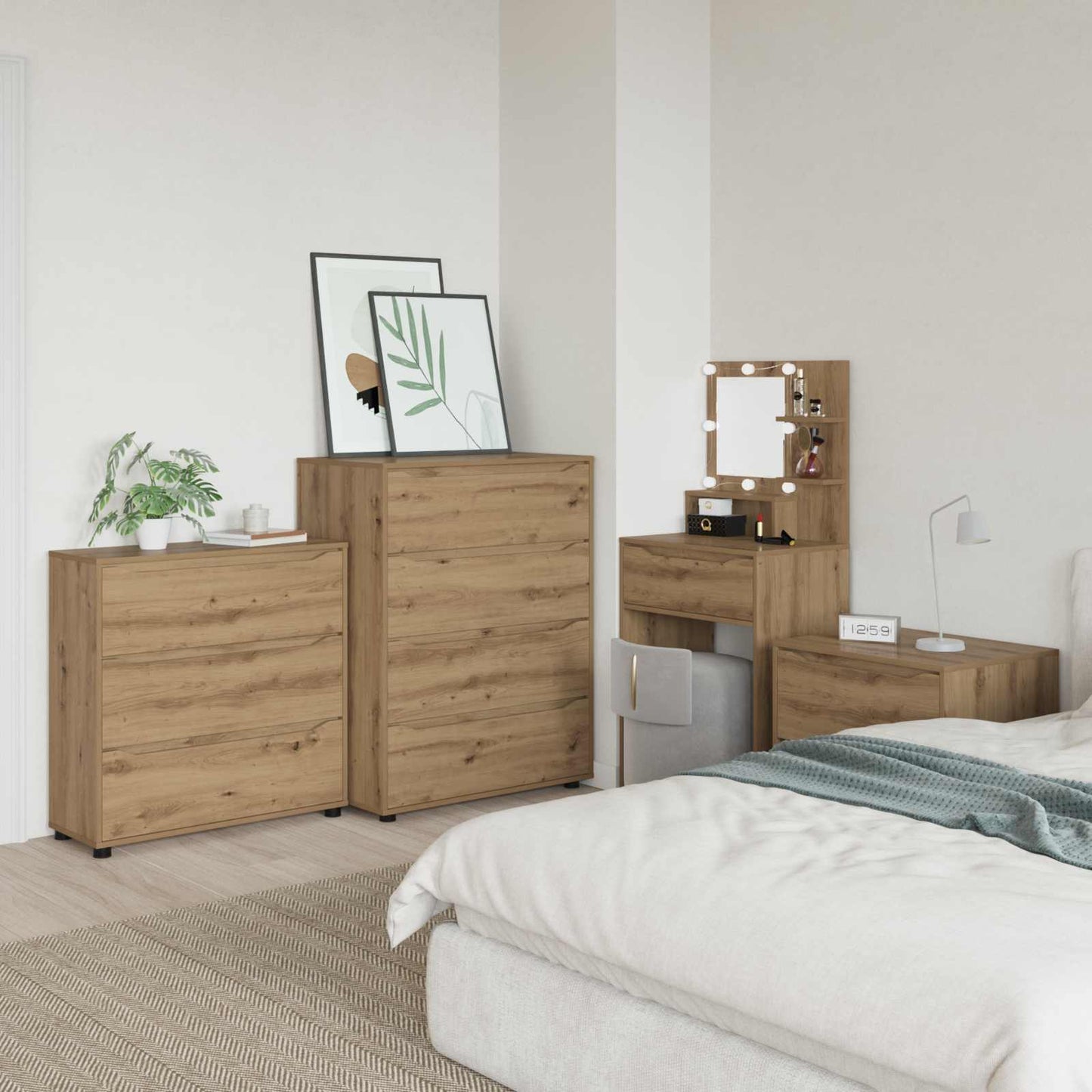 vidaXL Storage Cabinet 80 x 31 x 81 cm Engineered Wood Artisan Oak