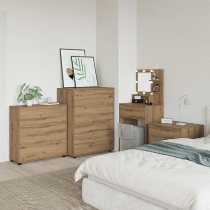 vidaXL Storage Cabinet 80 x 31 x 81 cm Engineered Wood Artisan Oak