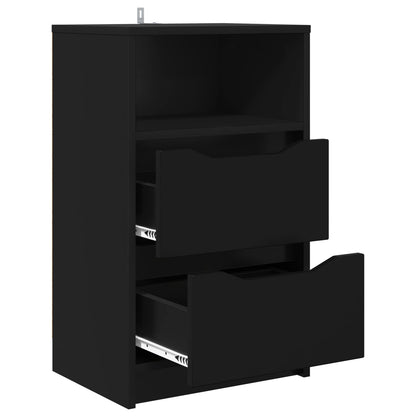 vidaXL Bedside Table Black 40 x 30 x 467 cm Engineered Wood