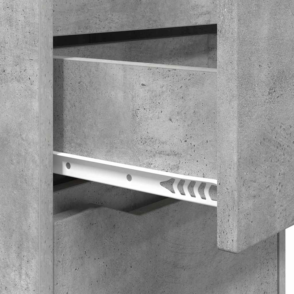 vidaXL Bedside Table Concrete Grey 40 x 30 x 467 cm Engineered Wood