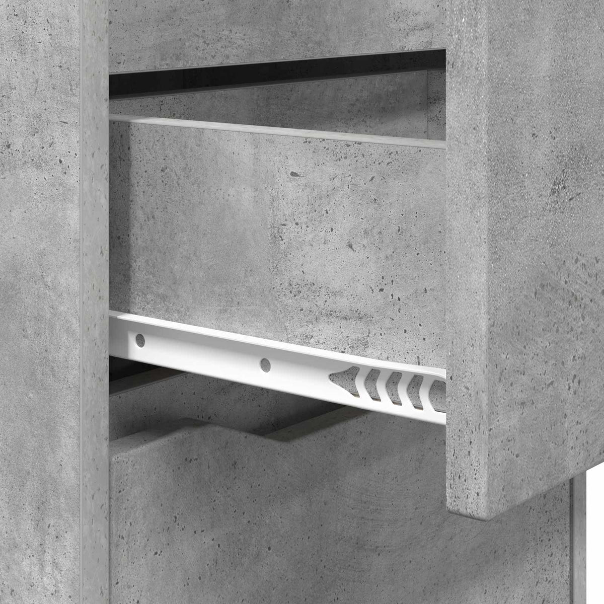 vidaXL Bedside Table Concrete Grey 40 x 30 x 67 cm Engineered Wood