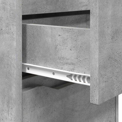 vidaXL Bedside Tables with Drawer 2 pcs Concrete Grey 40 x 30 x 467 cm