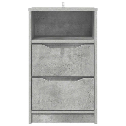 vidaXL Bedside Tables with Drawer 2 pcs Concrete Grey 40 x 30 x 467 cm