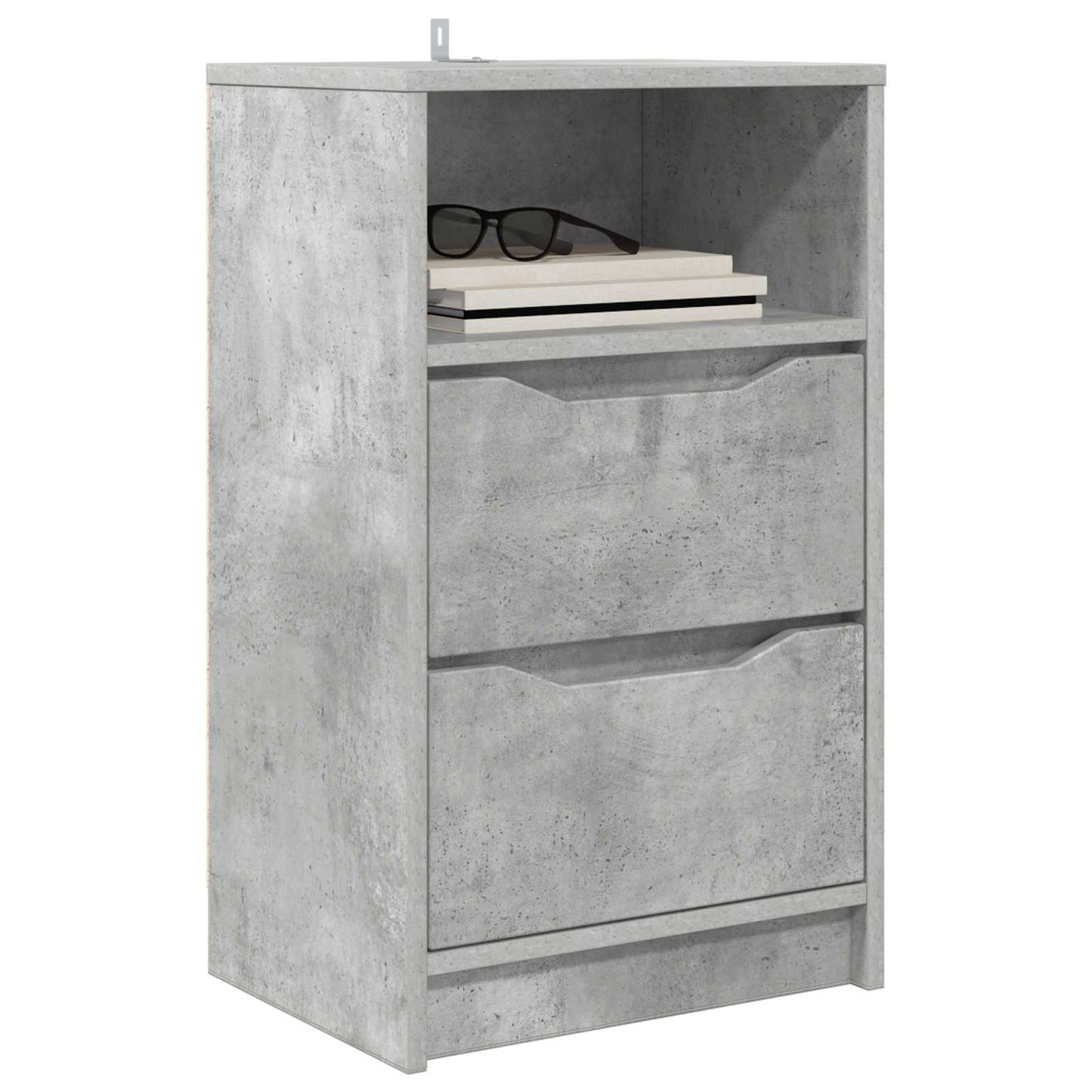 vidaXL Bedside Tables with Drawer 2 pcs Concrete Grey 40 x 30 x 467 cm