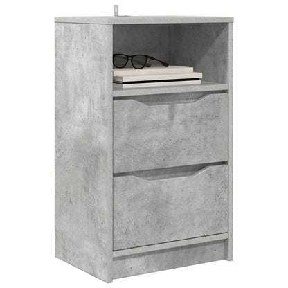 vidaXL Bedside Tables with Drawer 2 pcs Concrete Grey 40 x 30 x 467 cm