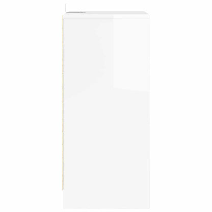 vidaXL Bedside Table High Gloss White 40 x 30 x 67 cm Engineered Wood