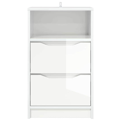 vidaXL Bedside Tables 2 pcs High Gloss White 40 x 30 x 67 cm