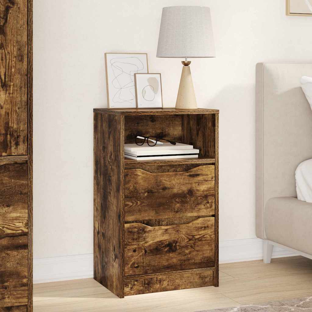 vidaXL Bedside Table Smoked Oak 40 x 30 x 467 cm Engineered Wood