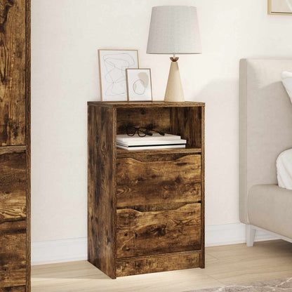 vidaXL Bedside Table Smoked Oak 40 x 30 x 67 cm Engineered Wood