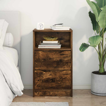 vidaXL Bedside Table Smoked Oak 40 x 30 x 467 cm Engineered Wood